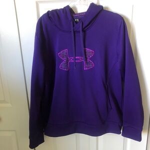 Under Armour Purple and Pink Patterned Hoodie Size XL